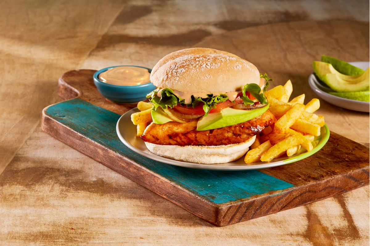 Chicken Burger + any Single Side