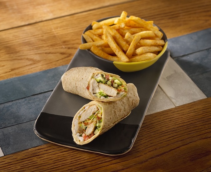 Chicken Wrap + any Single Side