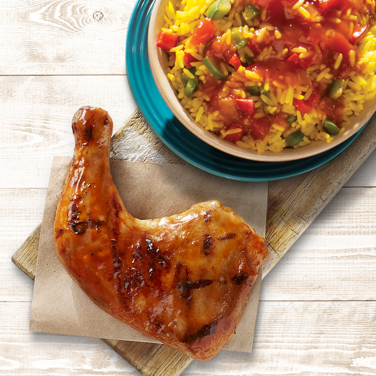 1/4 Chicken + Saucy Rice