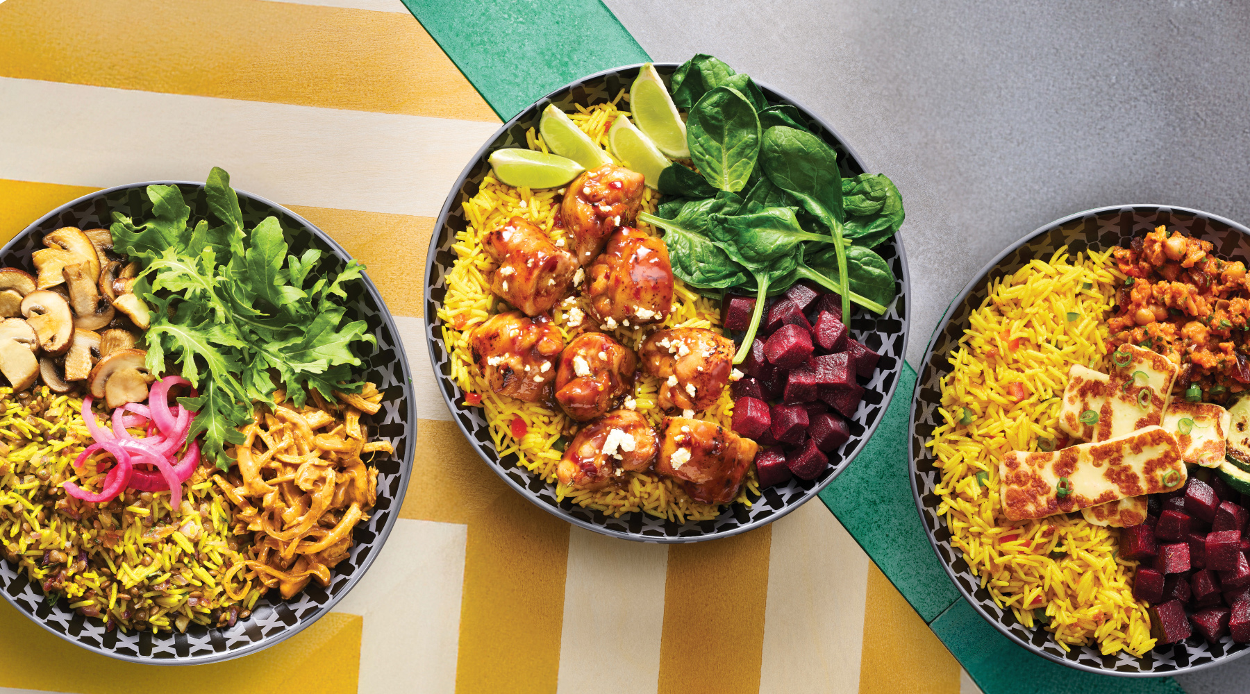 Feel. Good. Flame. Game. Discover our NEW PERi-Pulled Bowl Rs429, Sunset Thigh Bowl Rs549 and Halloumi Carnival Bowl Rs419.